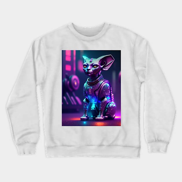 Unlock the Future with a Robotic Sphynx Crewneck Sweatshirt by Enchanted Reverie